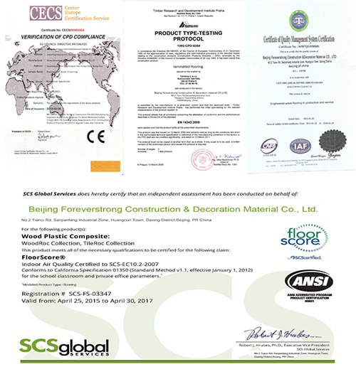 Water-Proof Embossment Embossed Valinge Click Laminate/Laminated Flooring