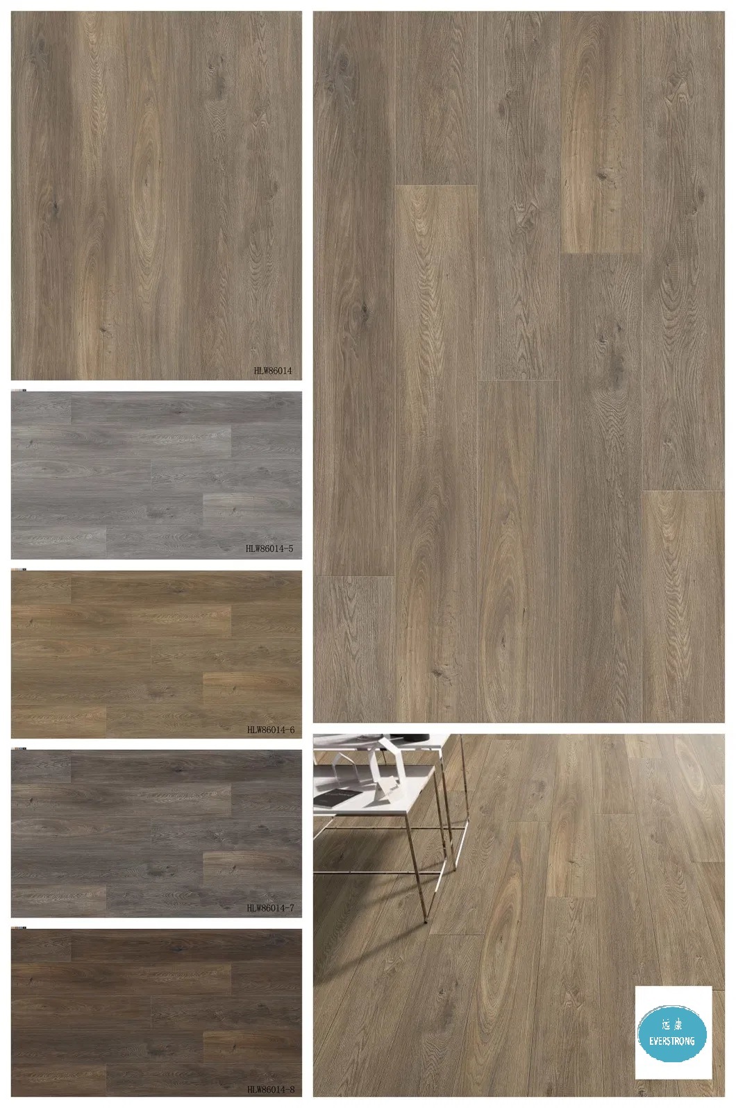 Unilin Click Lock Waterproof Vinyl Plank Tile Plastic Spc Flooring for Home Decoration Spc Floor CE