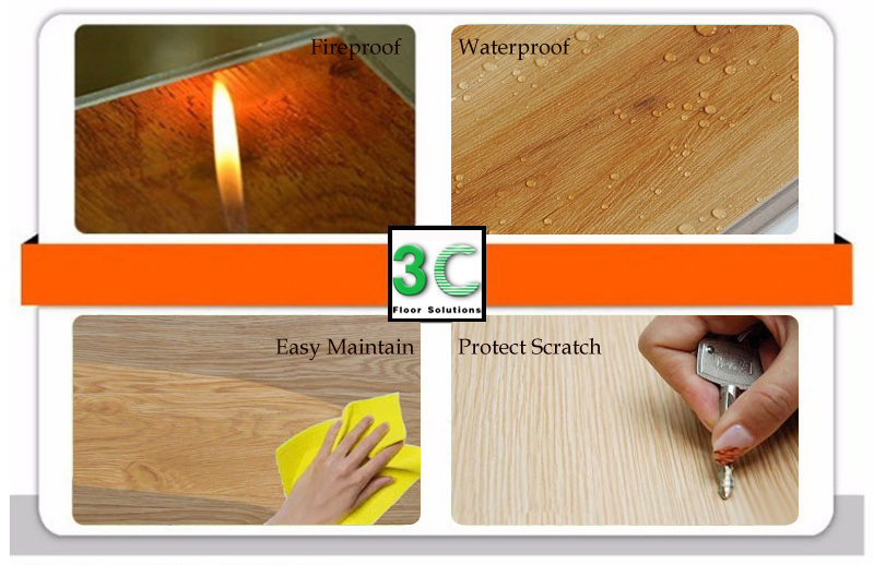 Wood Design Spc WPC PVC Vinyl Plastic Vspc Floor Flooring