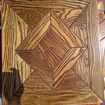 Multilayer UV Art Parquet Engineered Wood Flooring Mosaic Style