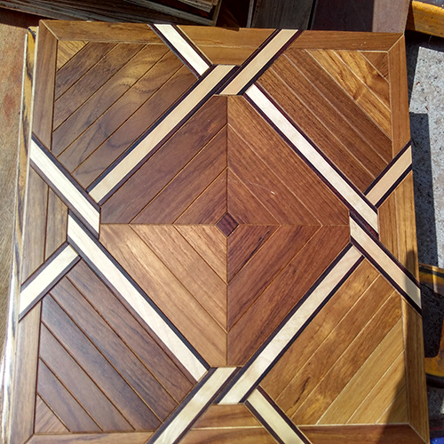 Decoration Material Mosaic Wood Flooring Art Parquet Engineered Flooring