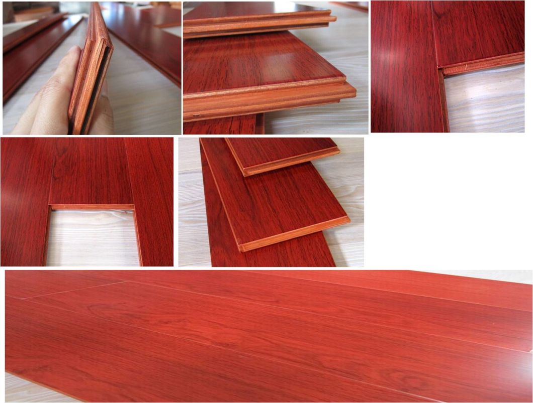 Padauk Engineered Flooring Multi-Ply Parquet Flooring for Residential